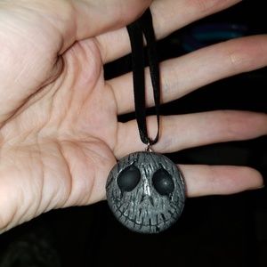 Handmade Jack Skellington Necklace